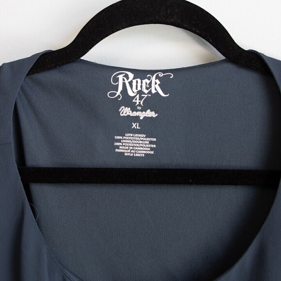 Rock 47 by Wrangler sheer grey dress-XL - Picture 3 of 5